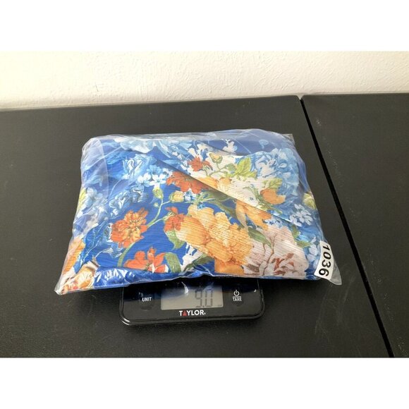 Zara Dress Women S Floral Blooms Off the Shoulder Side Slit Midi Travel Summer - Picture 15 of 15